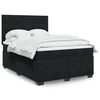 vidaXL Κρεβάτι Boxspring με Στρώμα Μαύρο 140x190 εκ. Βελούδινο