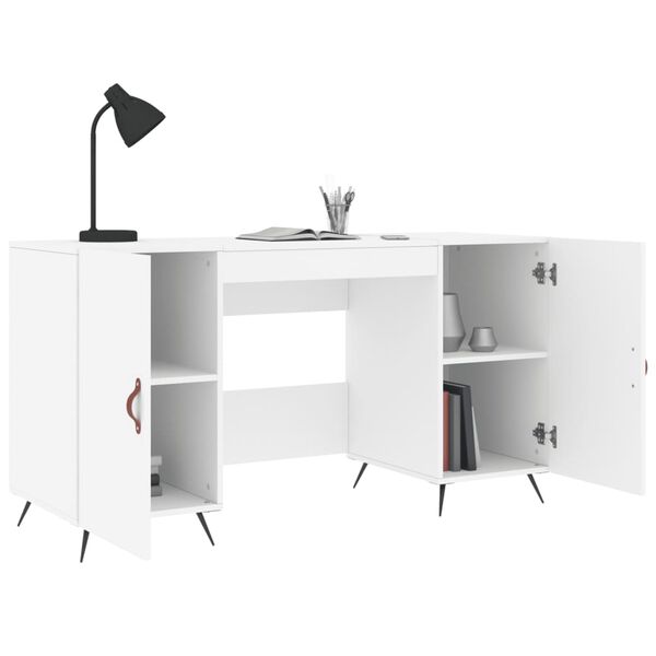 vidaXL Γραφείο Λευκό 140 x 50 x 75 εκ. από Επεξεργασμένο Ξύλο