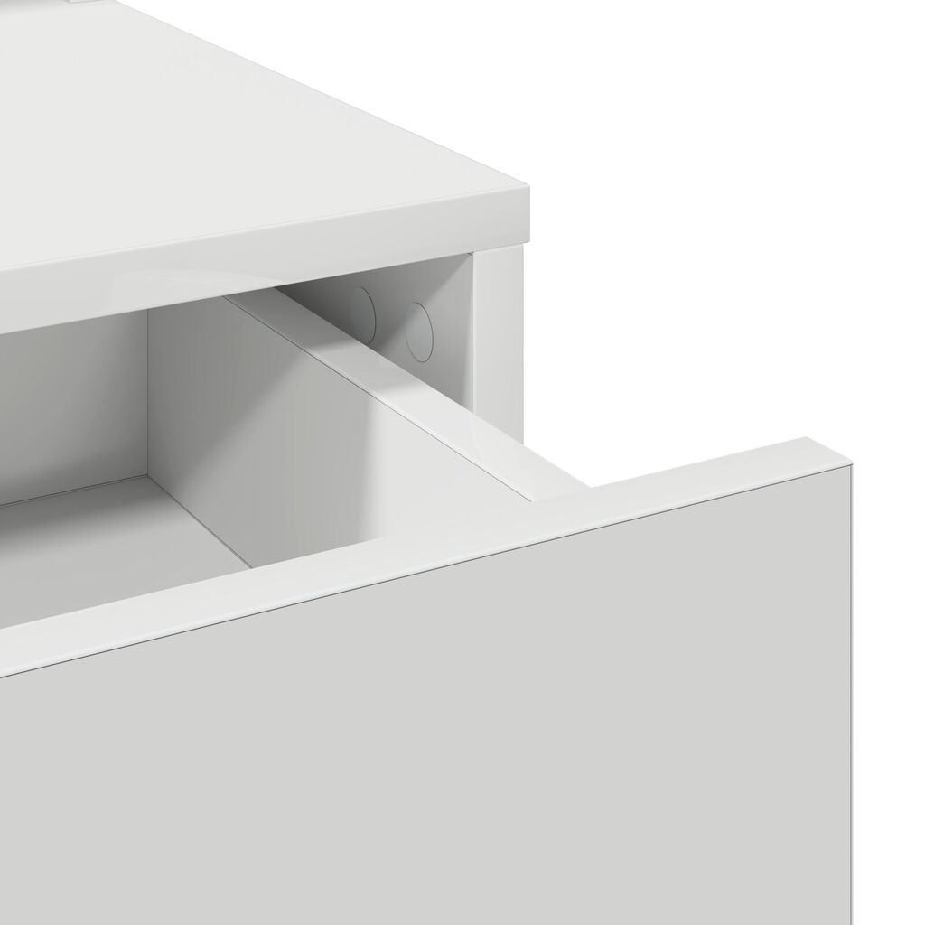 vidaXL Τουαλέτα με Φώτα LED Λευκή 50x41x140 εκ