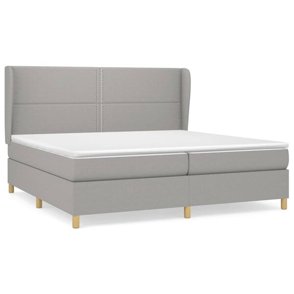 vidaXL &Kappa;&rho;&epsilon;&beta;ά&tau;&iota; Boxspring &mu;&epsilon; &Sigma;&tau;&rho;ώ&mu;&alpha; &Alpha;&nu;&omicron;&iota;&chi;&tau;ό &Gamma;&kappa;&rho;&iota; 200x200 &epsilon;&kappa;. &Upsilon;&phi;&alpha;&sigma;&mu;ά&tau;&iota;&nu;&omicron;