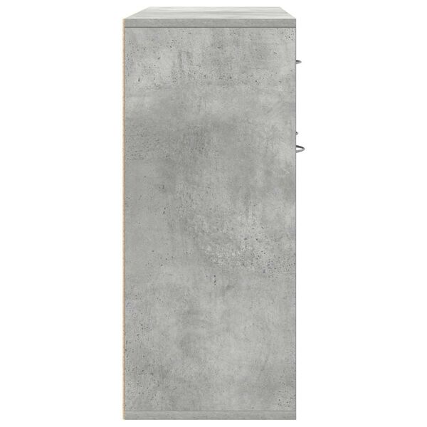 vidaXL Μπουφές Γκρι του Σκυροδέματος 88 x 30 x 70 εκ. από Επεξ. Ξύλο