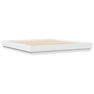 vidaXL Πλαίσιο Κρεβατιού Λευκό 200 x 200 εκ. από Επεξεργασμένο Ξύλο