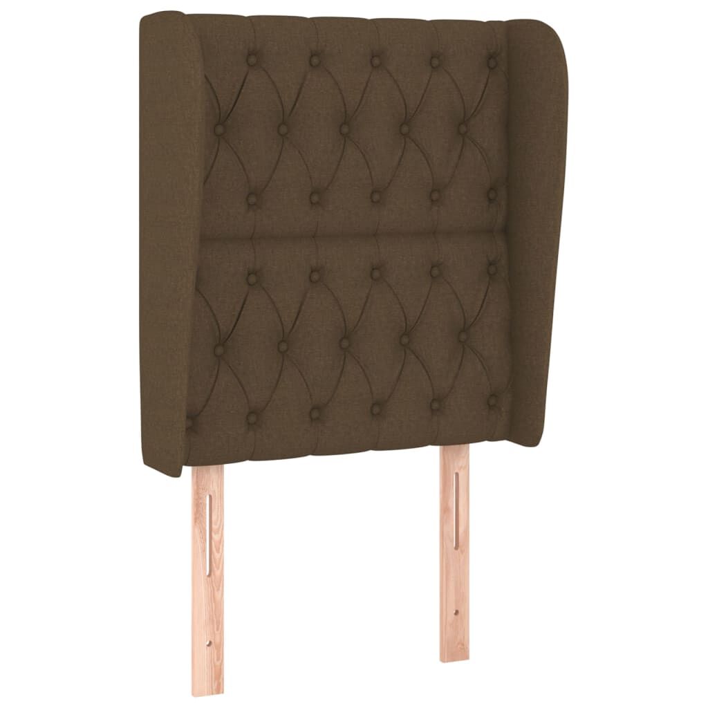 vidaXL Κρεβάτι Boxspring με Στρώμα Σκούρο Καφέ 80x200 εκ. Υφασμάτινο
