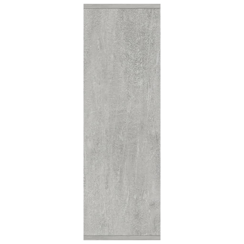 vidaXL Ραφιέρα/Βιβλιοθήκη Γκρι Σκυροδέματος 50x25x80 εκ. Επεξ. Ξύλο