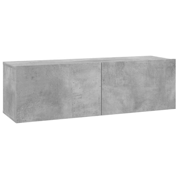 vidaXL Έπιπλο Τηλεόρασης Γκρι Σκυροδέματος 100x30x30εκ. από Επεξ. Ξύλο