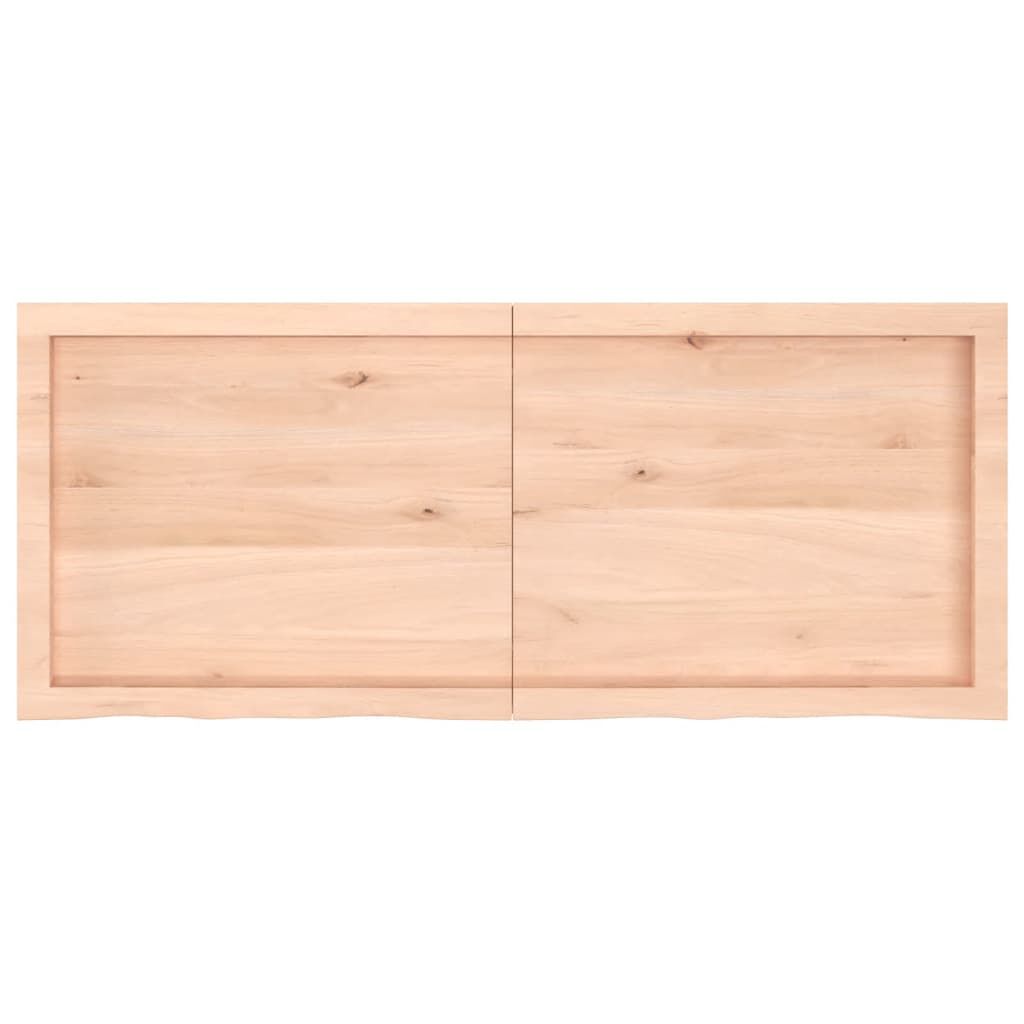 vidaXL Πάγκος Μπάνιου 120 x 50 x (2-6) εκ. από Ακατέργαστο Μασίφ Ξύλο