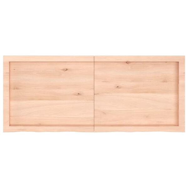 vidaXL Πάγκος Μπάνιου 120 x 50 x (2-6) εκ. από Ακατέργαστο Μασίφ Ξύλο