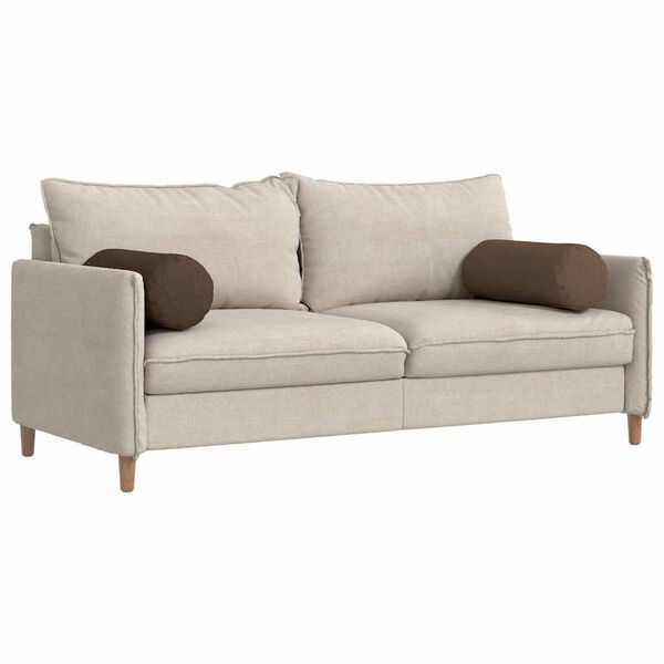 vidaXL Μαξιλάρια Στήριγμα 2 pcs Καφέ Ø 25 x 70 cm ύφασμα