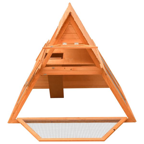 vidaXL Κλουβί Κουνελιών 152x128x108 εκ. από Μασίφ Ξύλο Πεύκου/Ελάτης