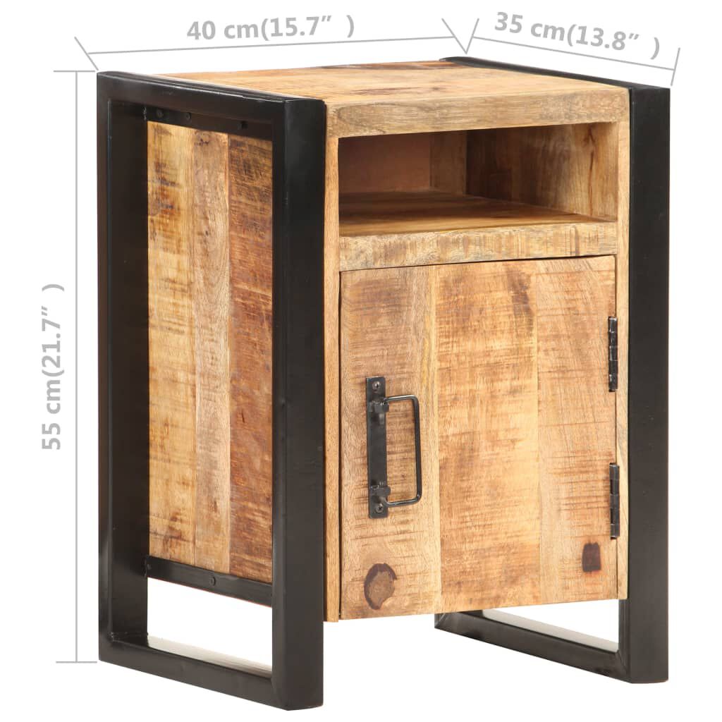 vidaXL Κομοδίνο 40 x 35 x 55 εκ. από Μασίφ Ξύλο Μάνγκο
