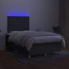 vidaXL &Kappa;&rho;&epsilon;&beta;ά&tau;&iota; Boxspring &mu;&epsilon; &Sigma;&tau;&rho;ώ&mu;&alpha; & LED &Sigma;&kappa;.&Gamma;&kappa;&rho;&iota; 120x190&epsilon;&kappa;. &Upsilon;&phi;&alpha;&sigma;&mu;ά&tau;&iota;&nu;&omicron;