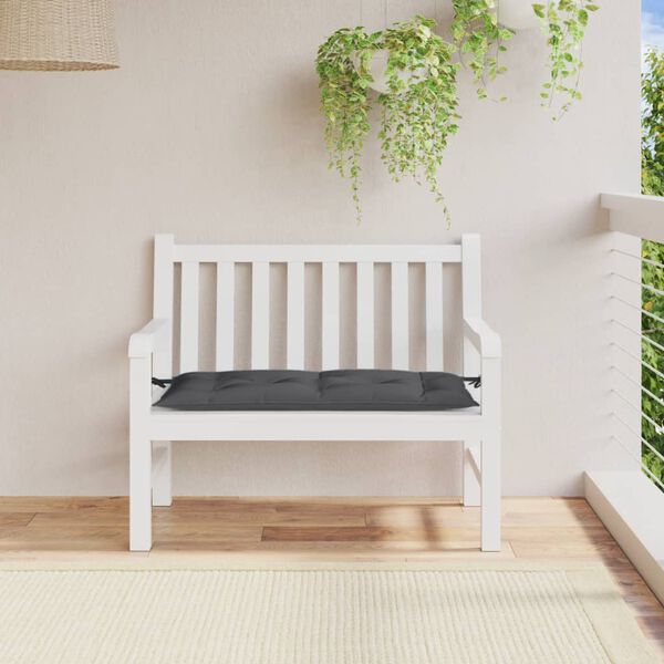 vidaXL Μαξιλάρι Πάγκου Κήπου Ανθρακί Μελανζέ 100x50x7 εκ. Ύφασμα