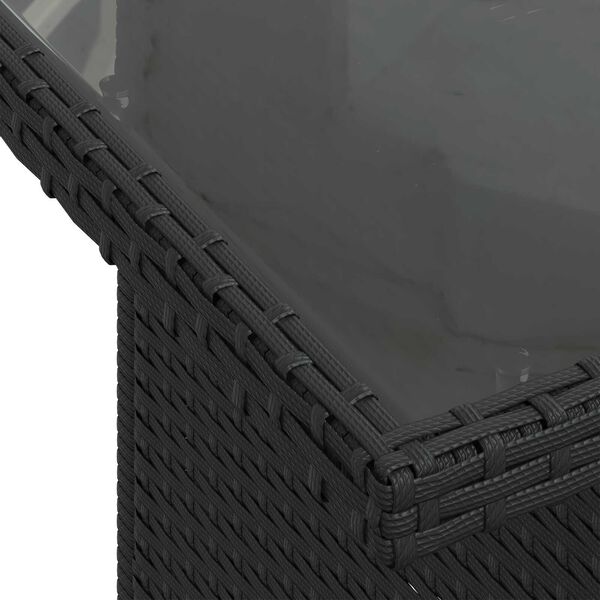 vidaXL Σετ Καναπέ Κήπου 10 pcs Μαύρο 100 x 55 x 73 εκ Πολυ ράταν