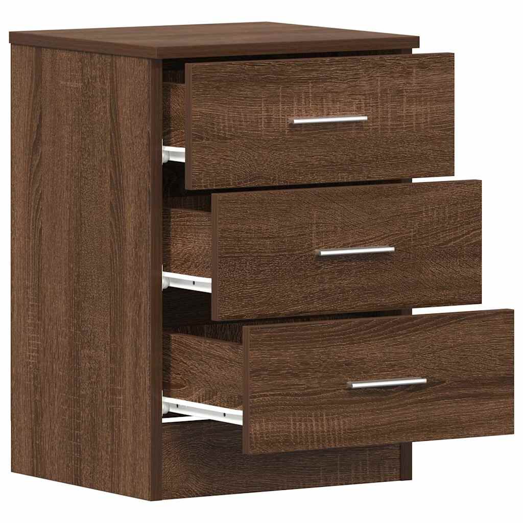 vidaXL Κομοδίνο Καπνιστή Δρυς 38x35x56 εκ. από Επεξεργασμένο Ξύλο