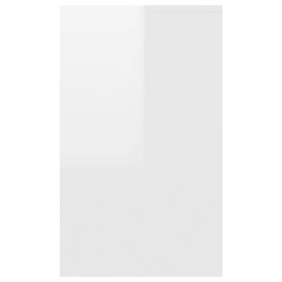 vidaXL Συρταριέρα με 3 Συρτάρια Γυαλ Λευκή 120x41x75εκ από Μοριοσανίδα