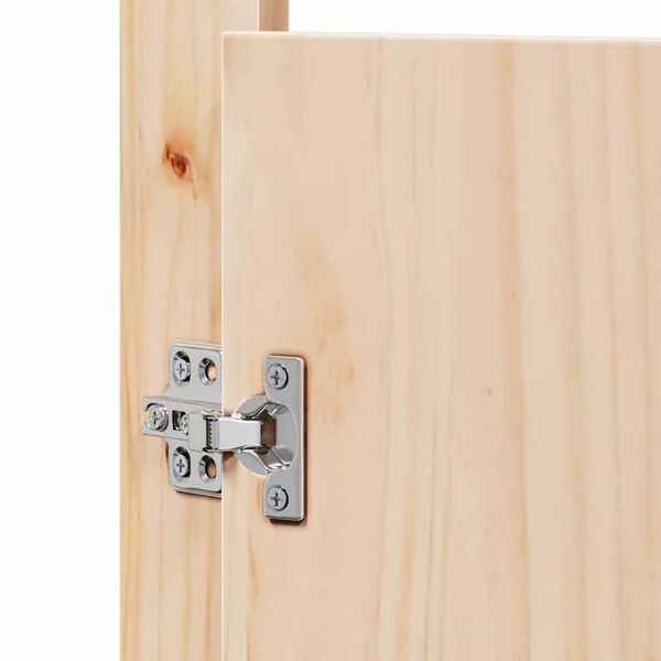 vidaXL Πόρτα κουζίνας με πόρτα Καφέ 50 x 9 x 82 εκ Μασίφ ξύλο πεύκου
