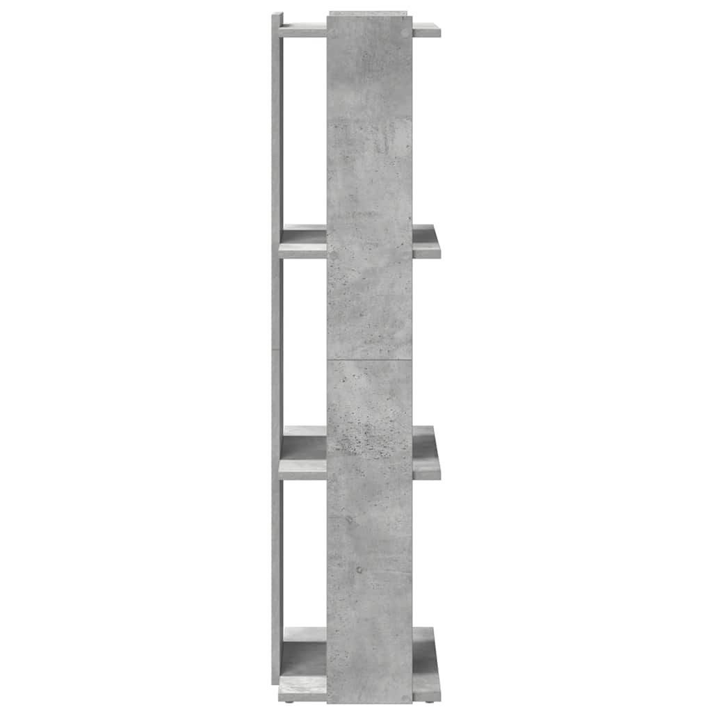 vidaXL Βιβλιοθήκη 3 επιπέδων Μπετόν Γκρι 60x30x120 cm Ξύλινη κατασκευή
