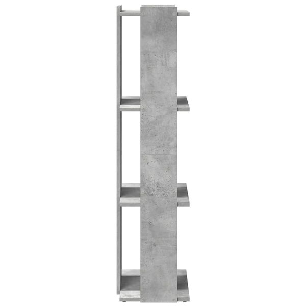 vidaXL Βιβλιοθήκη 3 επιπέδων Μπετόν Γκρι 60x30x120 cm Ξύλινη κατασκευή