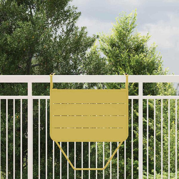 vidaXL Κρεμαστός Τραπέζι Μπαλκονιού Χρυσό 60 x 39 x 65 εκ. Ατσάλι