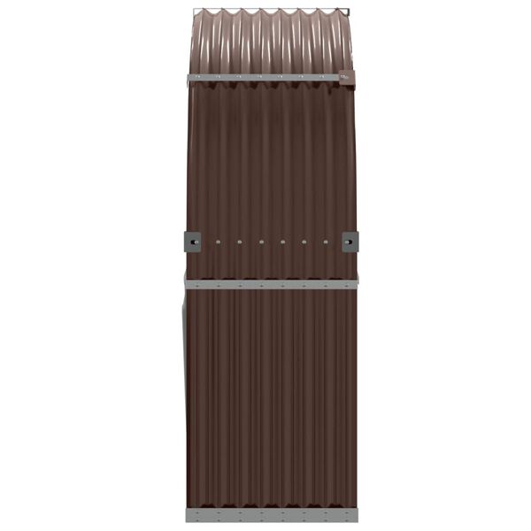 vidaXL Ξυλοθήκη Καφέ 120 x 45 x 140 εκ. από Γαλβανισμένο Ατσάλι