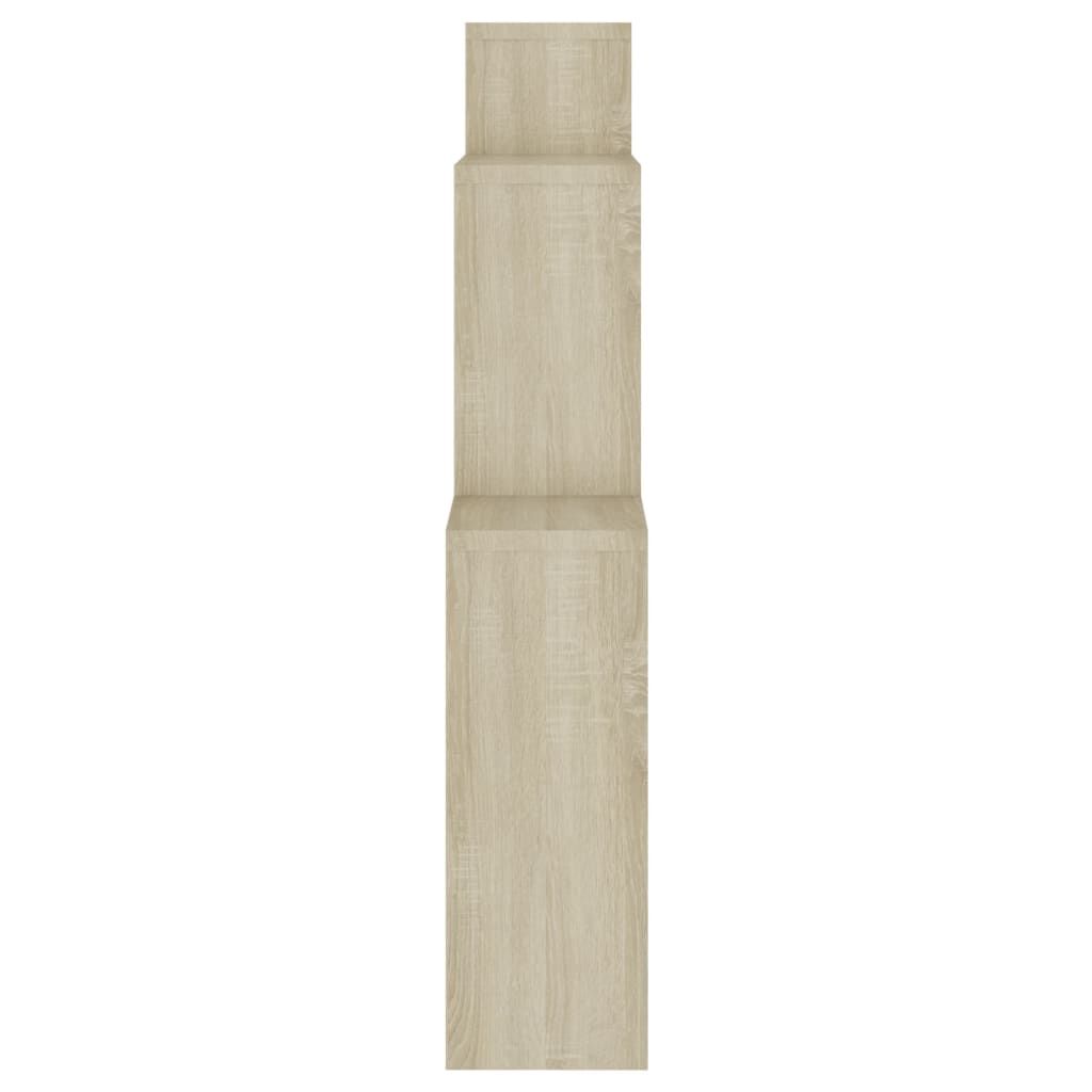 vidaXL Ράφι Κύβος Τοίχου Sonoma Δρυς 80 x 15 x 78,5 εκ. από Επεξ. Ξύλο