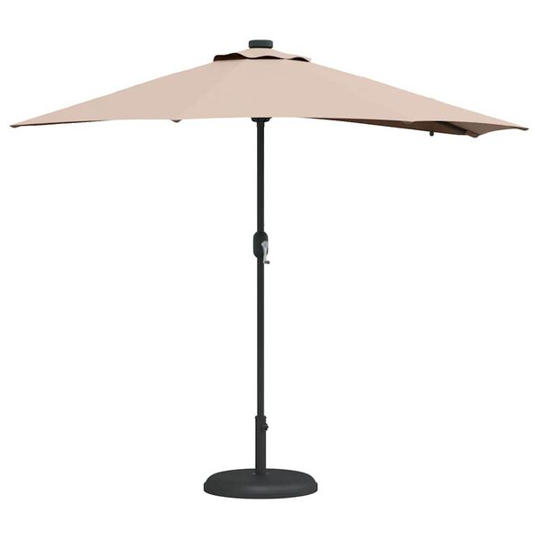 vidaXL Ομπρέλα Κήπου Taupe 294 x 150 x 223 εκ ύφασμα