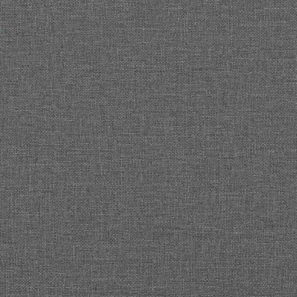 vidaXL Κρεβάτι Boxspring με Στρώμα Σκούρο Γκρι 140x190 εκ. Υφασμάτινο