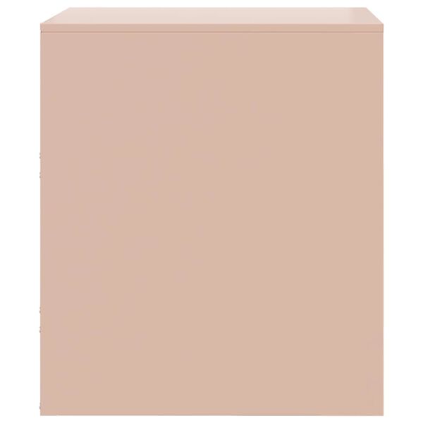 vidaXL Κομοδίνο Ροζ 34,5 x 39 x 44 εκ. από Χάλυβα