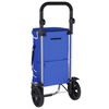 vidaXL Καρότσι Αγορών Μπλε 36.5 x 46.5 x 100.5 εκ Ύφασμα Oxford