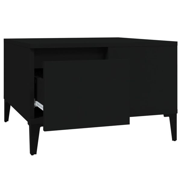 vidaXL Τραπεζάκι Σαλονιού Μαύρο 55x55x36,5 εκ. από Επεξεργασμένο Ξύλο