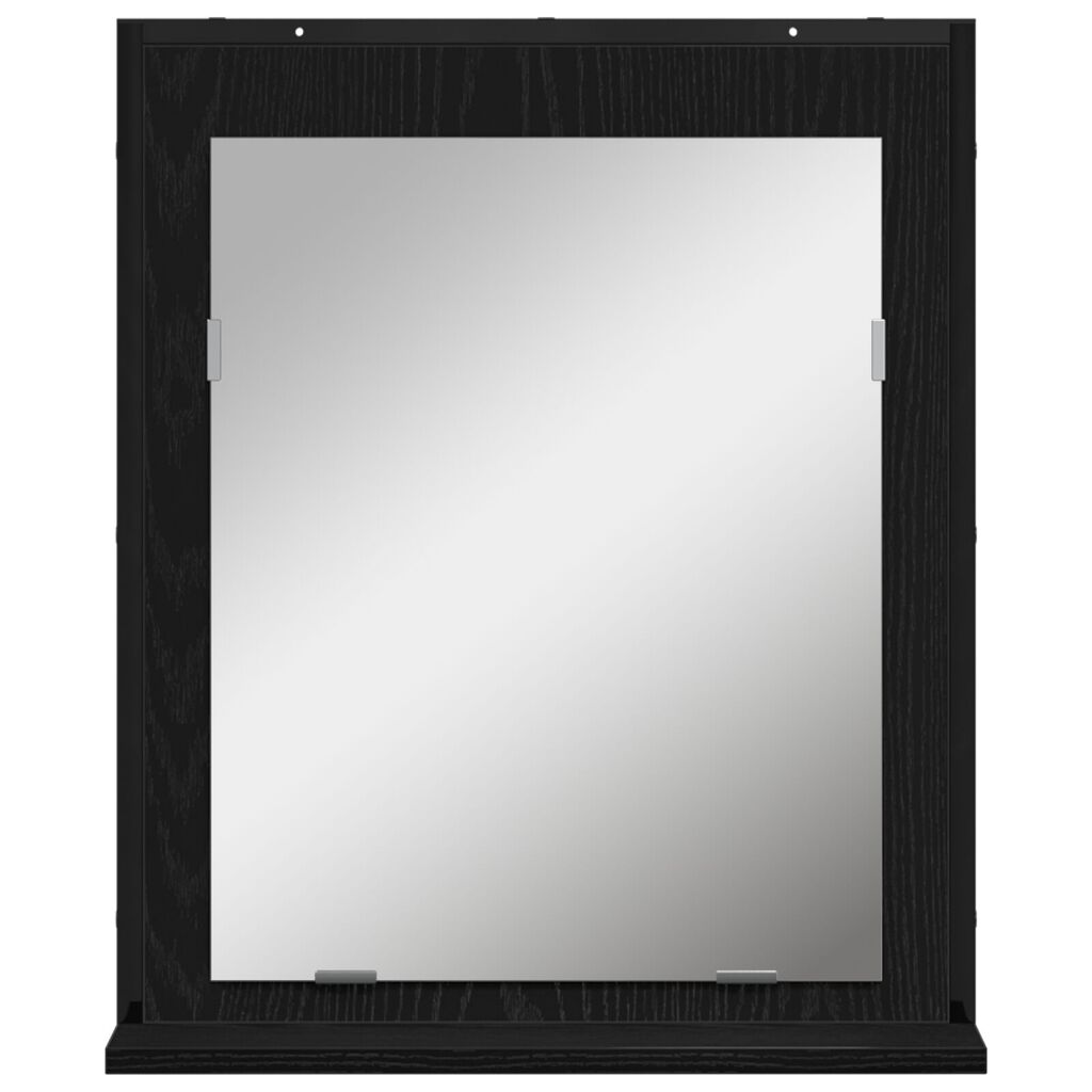 Καθρέφτης μπάνιου vidaXL Μαύρο Δρυς 50x12x60 εκ. Επεξεργασμένο ξύλο