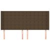 vidaXL Κεφαλάρι με Πτερύγια Σκούρο Καφέ 203x16x118/128 εκ. Υφασμάτινο