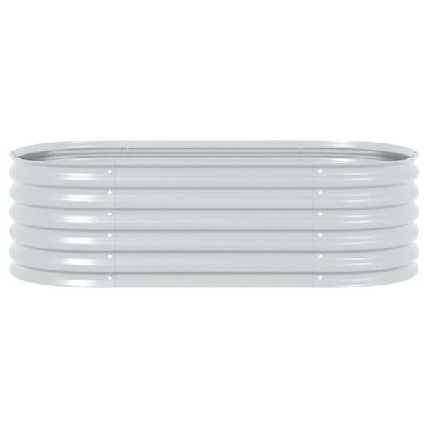 vidaXL Ζαρντινιέρα Υπερυψωμένη Ασημί 160x80x44 εκ. Γαλβανισμ. Χάλυβας