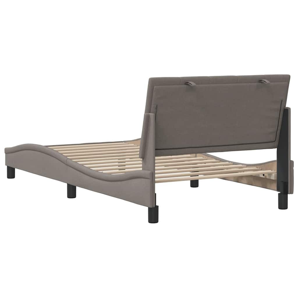 vidaXL Σκελετός Κρεβατιού Χωρίς Στρώμα Taupe 100 x 200 εκ. Υφασμάτινο