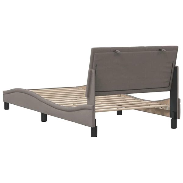 vidaXL Σκελετός Κρεβατιού Χωρίς Στρώμα Taupe 100 x 200 εκ. Υφασμάτινο