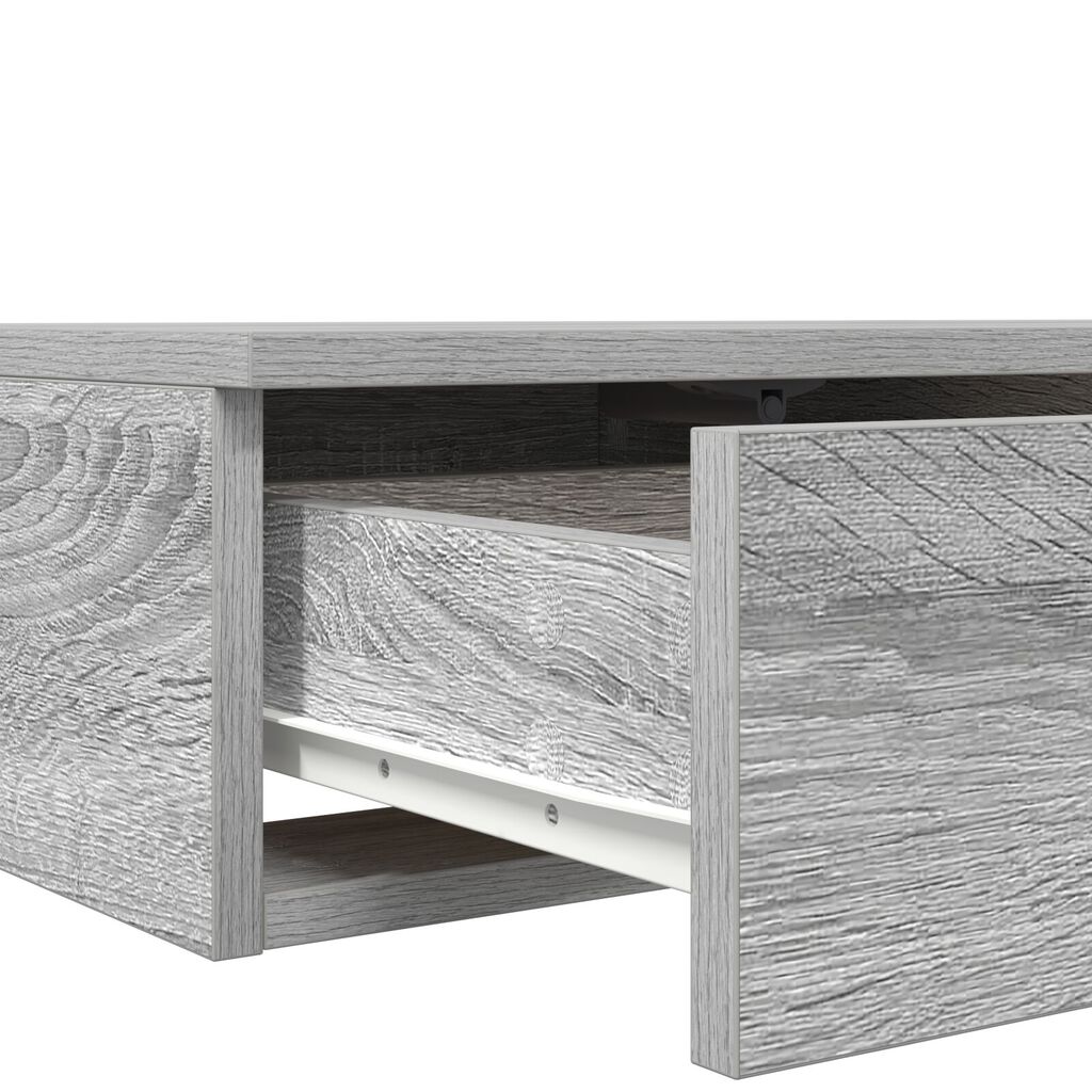 vidaXL Συρτάρια Κρεβατιού Γκρι Σονομά 120x36,5x16,5 cm Επεξεργασμένο Ξύλο