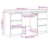 vidaXL Γραφείο Γκρι Sonoma 140 x 50 x 77 εκ. από Επεξεργασμένο Ξύλο