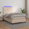 vidaXL &Kappa;&rho;&epsilon;&beta;ά&tau;&iota; Boxspring &Sigma;&tau;&rho;ώ&mu;&alpha;&LED &Kappa;&alpha;&pi;&omicron;&upsilon;&tau;&sigma;ί&nu;&omicron; 120x190 &epsilon;&kappa;. &Sigma;&upsilon;&nu;&theta;. &Delta;έ&rho;&mu;&alpha;
