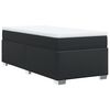 vidaXL Κρεβάτι Boxspring με Στρώμα Μαύρο 80 x 200 εκ. Συνθετικό Δέρμα
