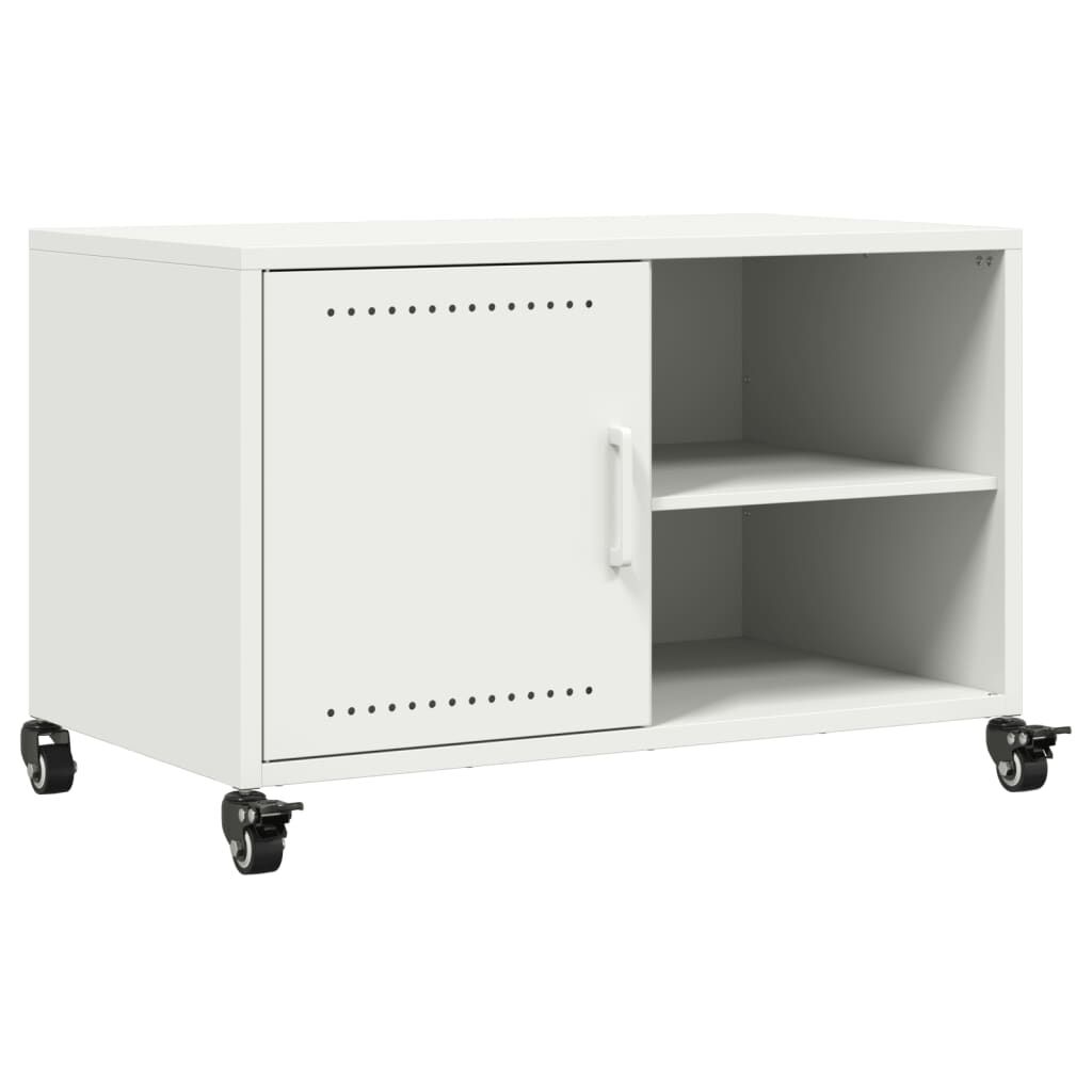 vidaXL Έπιπλο Τηλεόρασης Λευκό 68 x 39 x 43,5 εκ. Χάλυβας