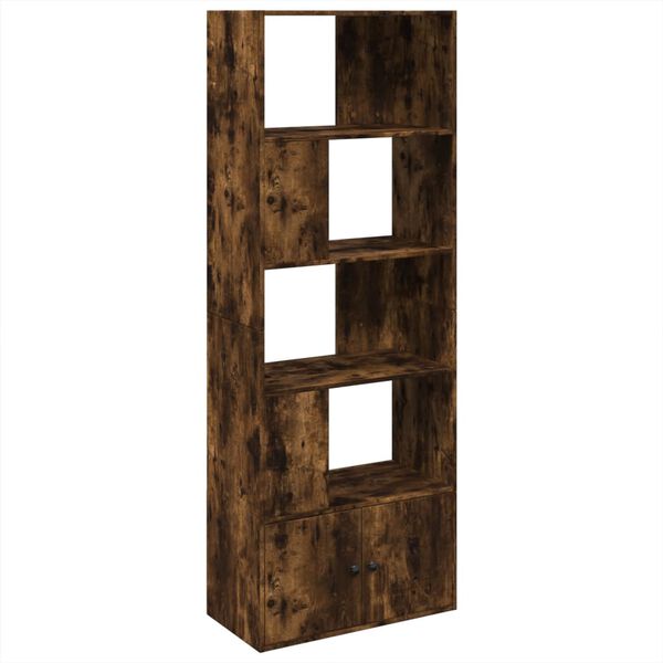 vidaXL Βιβλιοθήκη Καπνιστή Δρυς 70x36x189 εκ. από Επεξεργασμένο Ξύλο