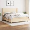 vidaXL &Kappa;&rho;&epsilon;&beta;ά&tau;&iota; Boxspring &mu;&epsilon; &Sigma;&tau;&rho;ώ&mu;&alpha; &Kappa;&rho;&epsilon;&mu; 160x200 &epsilon;&kappa;. &Upsilon;&phi;&alpha;&sigma;&mu;ά&tau;&iota;&nu;&omicron;