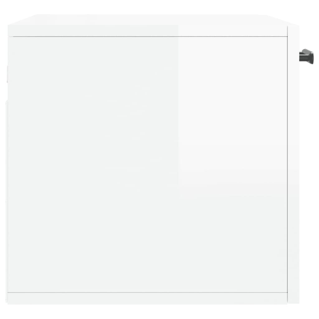 vidaXL Ντουλάπι Τοίχου Γυαλιστερό Λευκό 60x36,5x35 εκ. Επεξεργ. Ξύλο
