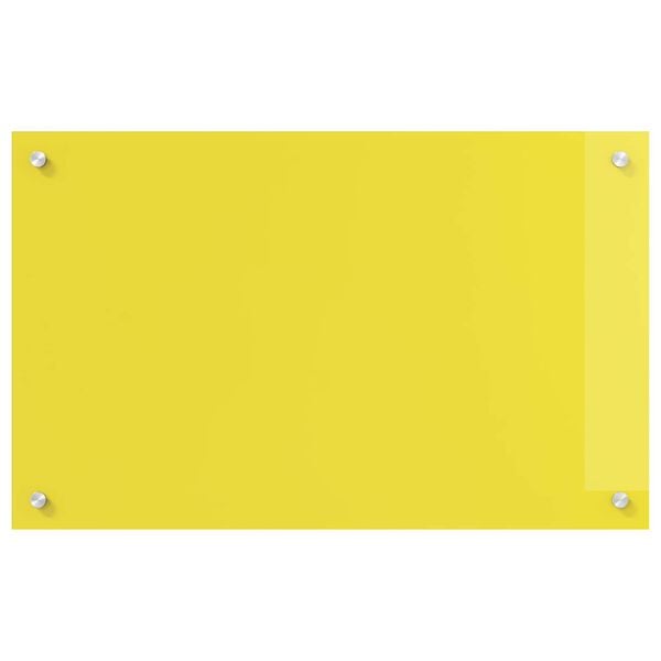 vidaXL Πίσω Πάνελ Κουζίνας Κίτρινο 80 x 50 x 0,6 εκ. σκληρυμένο γυαλί