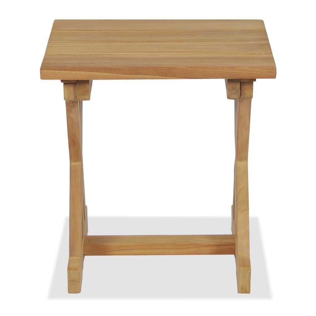 vidaXL Σκαμπό Κήπου 2 τεμ. 42 x 35 x 45 εκ. από Μασίφ Ξύλο Teak