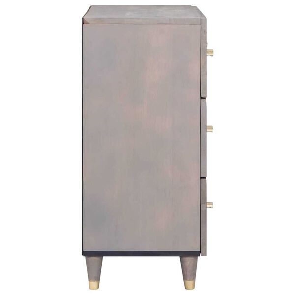 vidaXL Πλαϊνό γραφείο Γκρι και Χρυσό 60 x 33.5 x 75 εκ.