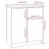 vidaXL Ντουλάπια 2 τεμ. άσπρο 60x30x70 εκ. Επεξεργασμένο Ξύλο