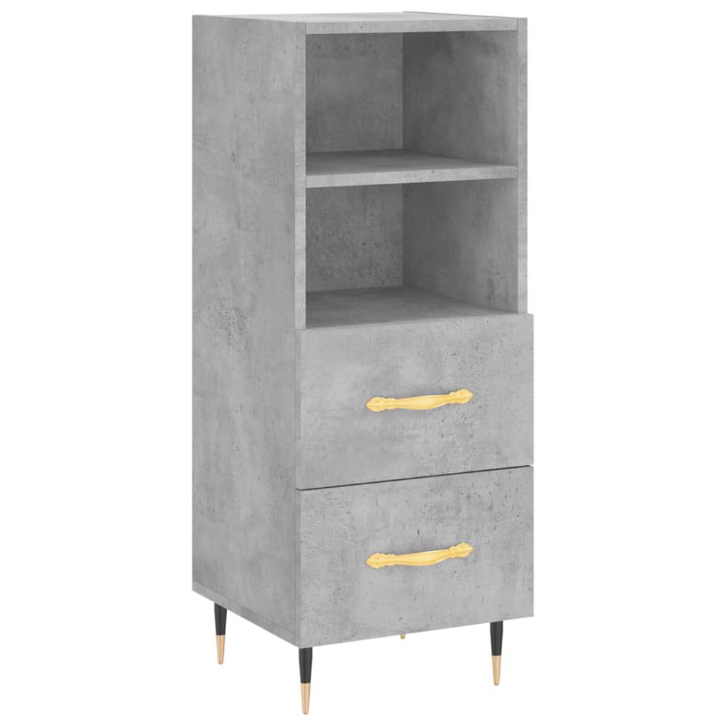 vidaXL Ντουλάπι Γκρι Σκυροδέματος 34,5x34x180 εκ. Επεξεργασμένο Ξύλο