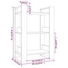 vidaXL Βιβλιοθήκη/Διαχωριστικό Χώρου Λευκό 60x35x91 εκ. Μασίφ Πεύκο