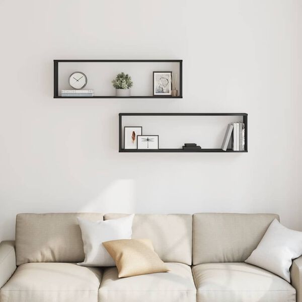 vidaXL &Rho;ά&phi;&iota;&alpha; &kappa;ύ&beta;&omega;&nu; &tau;&omicron;ί&chi;&omicron;&upsilon; 2 &tau;&epsilon;&mu;ά&chi;&iota;&alpha; &Mu;&alpha;ύ&rho;&eta; &beta;&epsilon;&lambda;&alpha;&nu;&iota;&delta;&iota;ά 100x15x30 cm